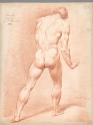 Standing Male Nude, Seen from the Back (1st Prize 1803)