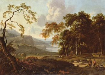 A Hunting Party in a Classical Landscape, c.1672-77