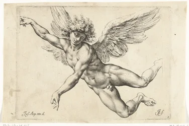 Study for a Naked, Flying Angel