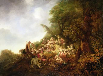 Saint John the Baptist Preaching to a Crowd