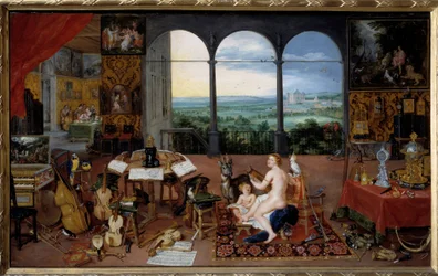 Hearing. Allegory of the five senses
