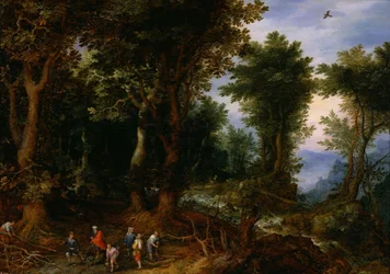Wooded Landscape with Abraham and Isaac, 1599