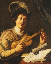 A Young Man Tuning a Violin, c.1623-5