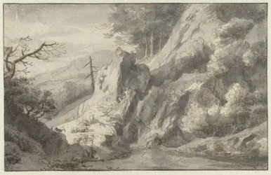 Mountain Landscape with Dead Pine Tree