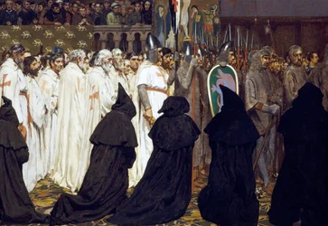 The Funeral of Charles the Good, Count of Flanders, Celebrated in Bruges on April 22