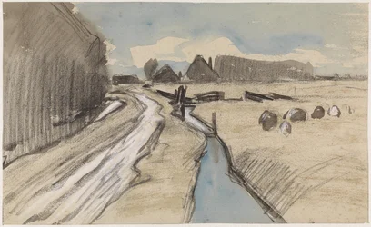 Landscape with a Road Along a Ditch