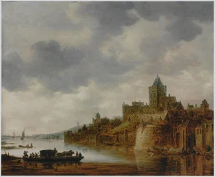 River Landscape with View of Valkhof, Nijmegen