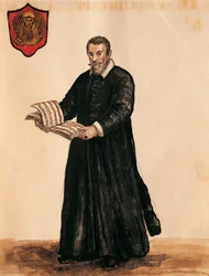 Portrait of Italian Composer Claudio Monteverdi