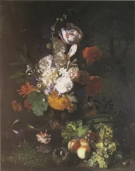 Flower Piece with Fruit and Turf