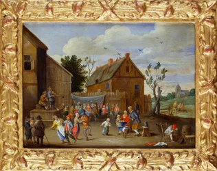 A Wedding Feast in a Courtyard of an Inn