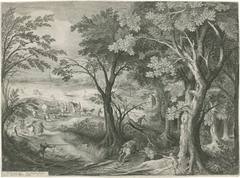 Bandits Attack Travelers in a Landscape