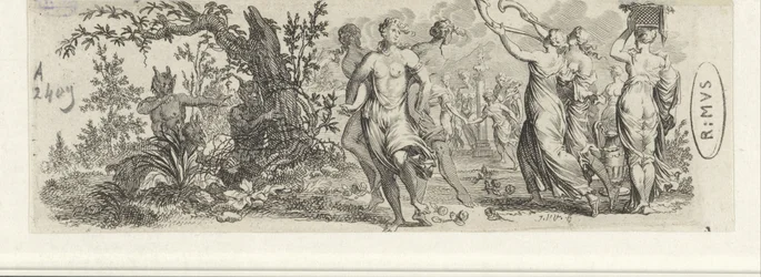 Dancing Nymphs Spied by Satyrs