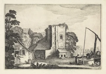 Figures at an Inn in the Evening