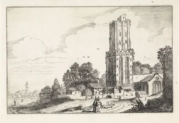 Landscape with a Dilapidated Church Tower (Landscapes) (Amenissimae aliquot requculae)