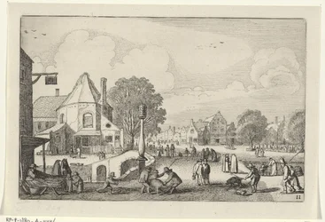 Market Day in a City (Landscapes series)