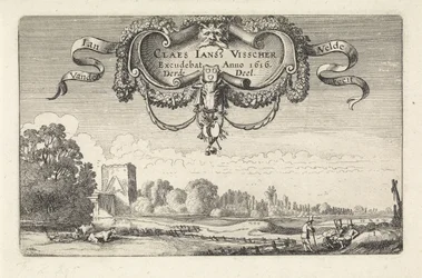 Resting Figures in a Landscape with Cows and a Tower (Landscapes) (Amenissimae Aliquot Requculae)