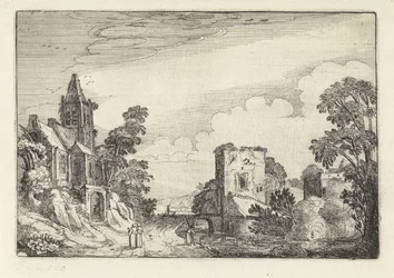 Tower and a Church in a Landscape