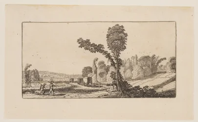 Landscape with Hunters and Hay-Carts, from Six Landscapes