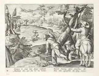 Fowlers Catching Crows, Illustration from 