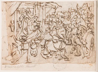 Page of a Sketchbook; Adoration of Magi; St. Christopher and Christ Child