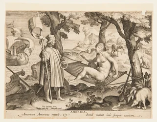 The Discovery of America, plate 1 from the 