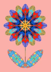 Flower Cutout on Pale Pink, 2020