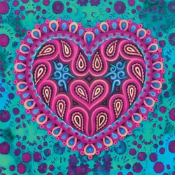 Folk Heart on green, 2016