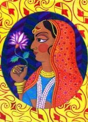 Maharani with White and Pink Flower