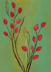 Abstract Berry Branches