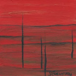 Abstract Red Landscape