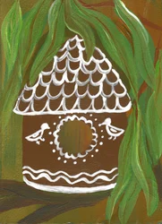 Cozy Gingerbread Birdhouse