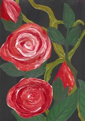 Vivid Red Blooms