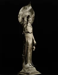 Kudara Kannon, from the 7th century, Asuka Period, Horyuji Temple, Japan, 1950
