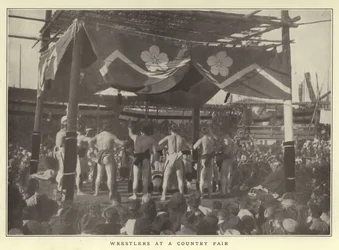 Wrestlers at a Country Fair