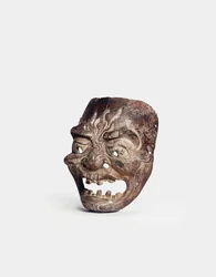 A Wood Gigaku Mask