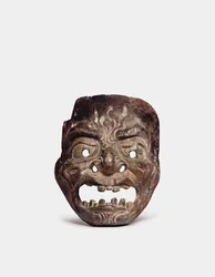 A wood Gigaku mask