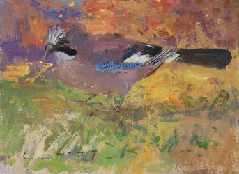 Egrets in a Stream with an Island of Irises, Edo Period