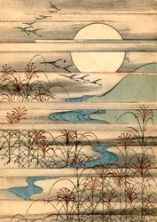 Full Moon Over a River Landscape