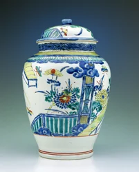 Jar and Cover Decorated with Kakiemon Enamels, c.1680