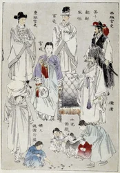 Korea: traditional costumes of the nobles