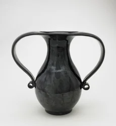 Kyoto or Seto ware vase in 