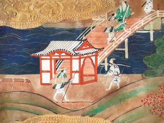 Osakazu Byobu - Japanese Eight-Panel Folding Screen