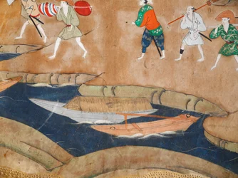 Osakazu Byobu - Japanese Eight-Panel Folding Screen