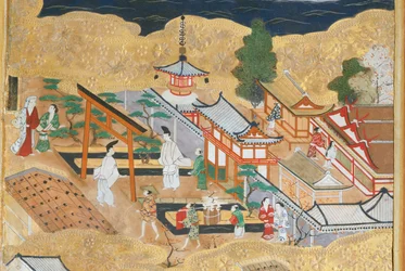Osakazu Byobu - Japanese eight-panel folding screen