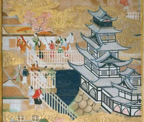 Osakazu Byobu - Japanese eight-panel folding screen