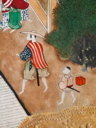 Osakazu Byobu - Japanese eight-panel folding screen