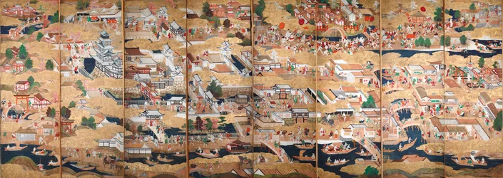 Osakazu Byobu - Japanese eight-panel folding screen
