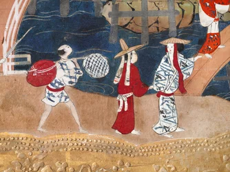 Osakazu Byobu - Japanese eight-panel folding screen