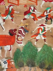 Osakazu Byobu - Japanese eight-panel folding screen