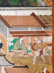Osakazu Byobu - Japanese eight-panel folding screen